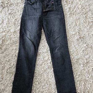 MOTHER Women's Black Straight Leg Jeans